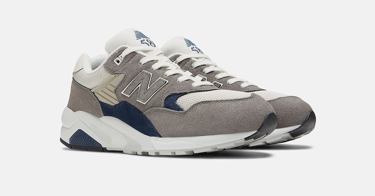 Graue und blaue Hits auf dem New Balance 580 „Castlerock“